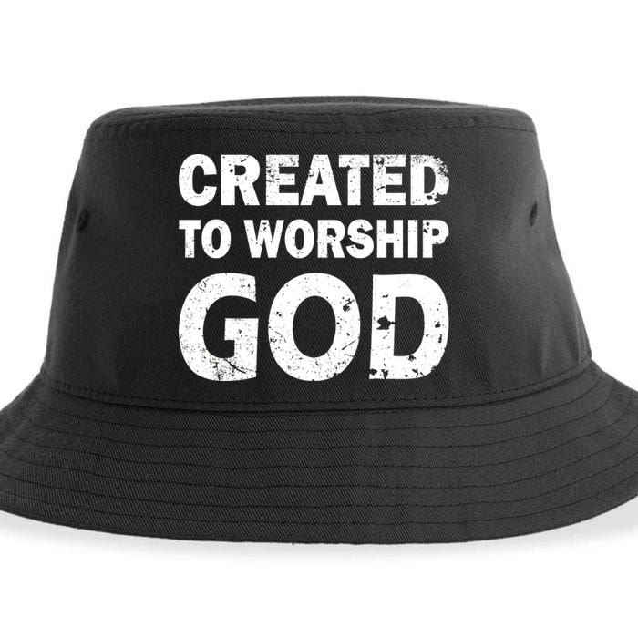Created To Worship God Sustainable Bucket Hat
