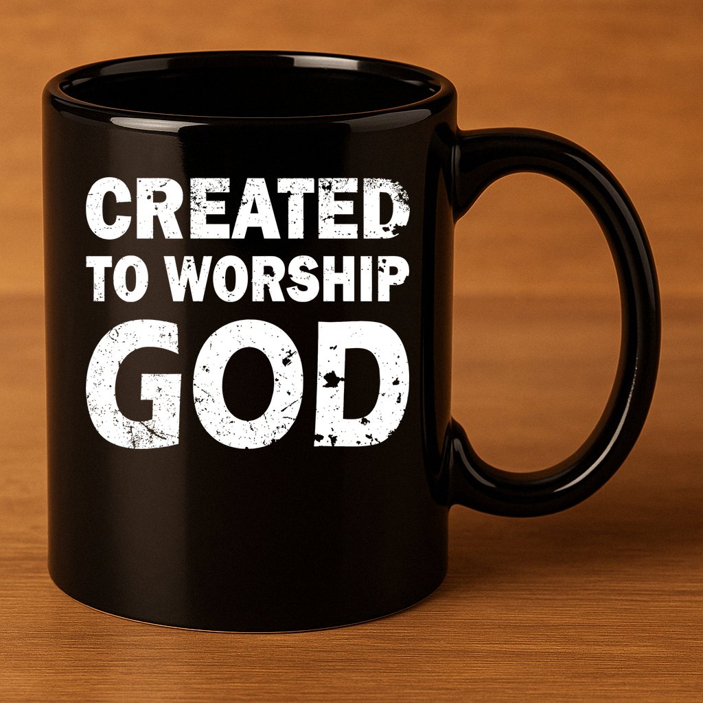 Created To Worship God 11oz C Handle Ceramic Mug