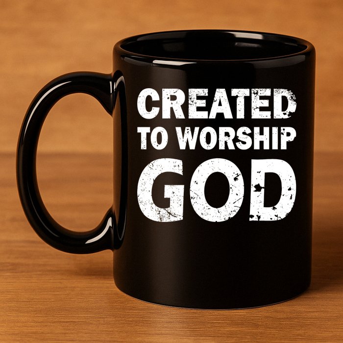 Created To Worship God 11oz C Handle Ceramic Mug