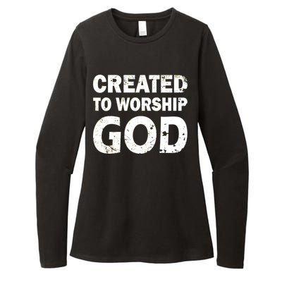 Created To Worship God Womens CVC Long Sleeve Shirt