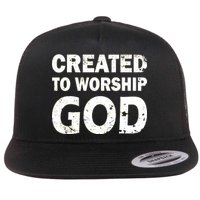 Created To Worship God Flat Bill Trucker Hat