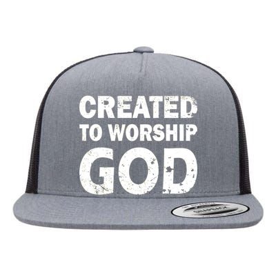 Created To Worship God Flat Bill Trucker Hat