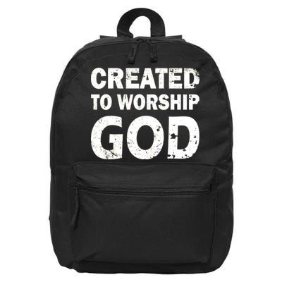 Created To Worship God 16 in Basic Backpack