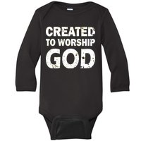 Created To Worship God Baby Long Sleeve Bodysuit