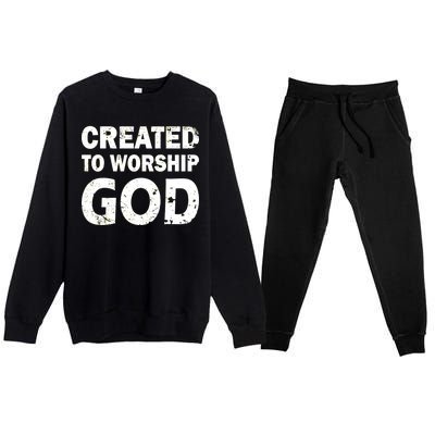 Created To Worship God Premium Crewneck Sweatsuit Set