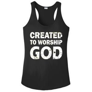 Created To Worship God Ladies PosiCharge Competitor Racerback Tank