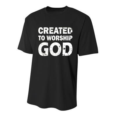 Created To Worship God Youth Performance Sprint T-Shirt