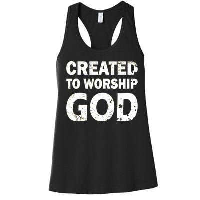 Created To Worship God Women's Racerback Tank