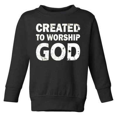 Created To Worship God Toddler Sweatshirt