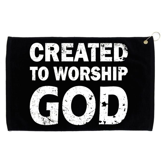 Created To Worship God Grommeted Golf Towel