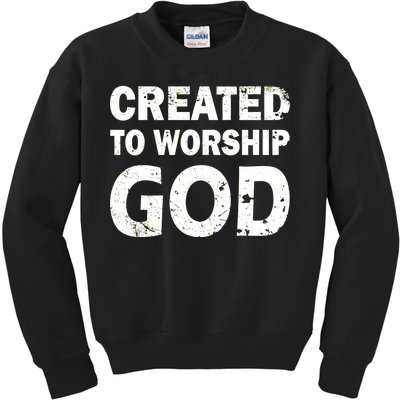 Created To Worship God Kids Sweatshirt