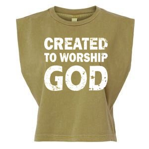 Created To Worship God Garment-Dyed Women's Muscle Tee