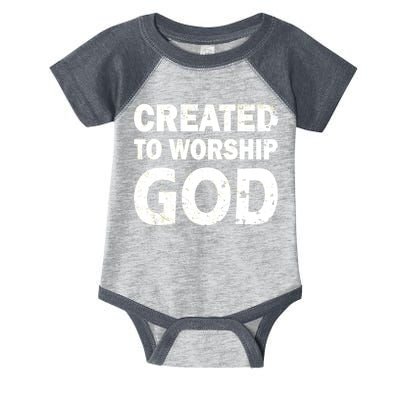 Created To Worship God Infant Baby Jersey Bodysuit