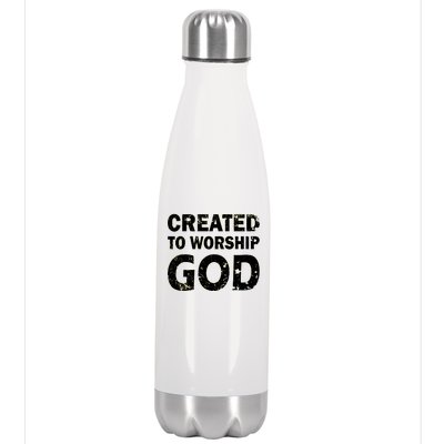 Created To Worship God Stainless Steel Insulated Water Bottle