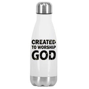 Created To Worship God Stainless Steel Insulated Water Bottle