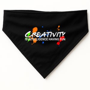 Creativity Is Intelligence Having Fun USA-Made Doggie Bandana