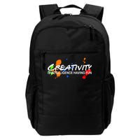 Creativity Is Intelligence Having Fun Daily Commute Backpack