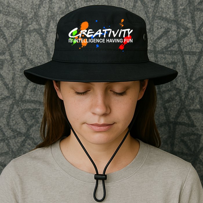 Creativity Is Intelligence Having Fun Bucket Hat