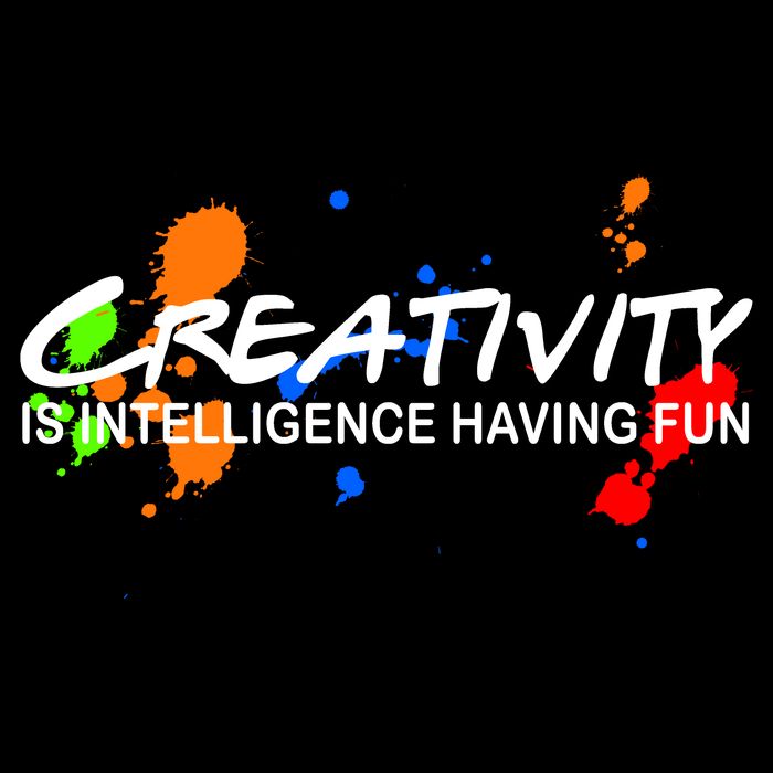 Creativity Is Intelligence Having Fun Bucket Hat