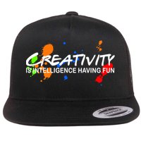 Creativity Is Intelligence Having Fun Flatbill Hat