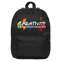 Creativity Is Intelligence Having Fun 16 in Basic Backpack