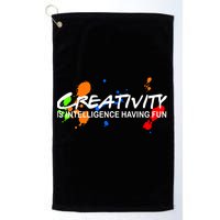 Creativity Is Intelligence Having Fun Golf Towel