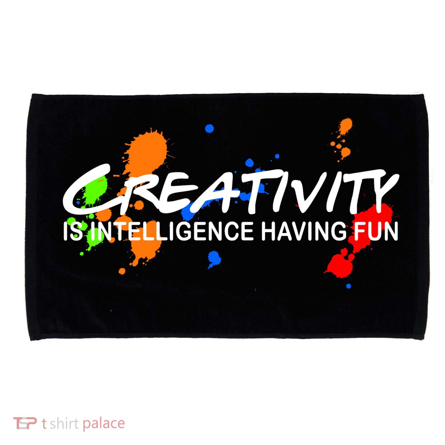 Creativity Is Intelligence Having Fun Microfiber Hand Towel