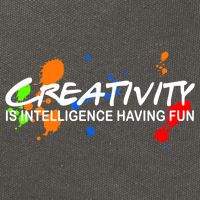 Creativity Is Intelligence Having Fun Cotton Canvas Backpack