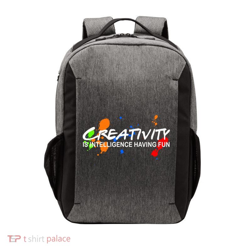 Creativity Is Intelligence Having Fun Vector Backpack
