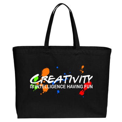 Creativity Is Intelligence Having Fun Cotton Canvas Jumbo Tote