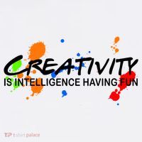 Creativity Is Intelligence Having Fun Garment-Dyed Sweatshirt