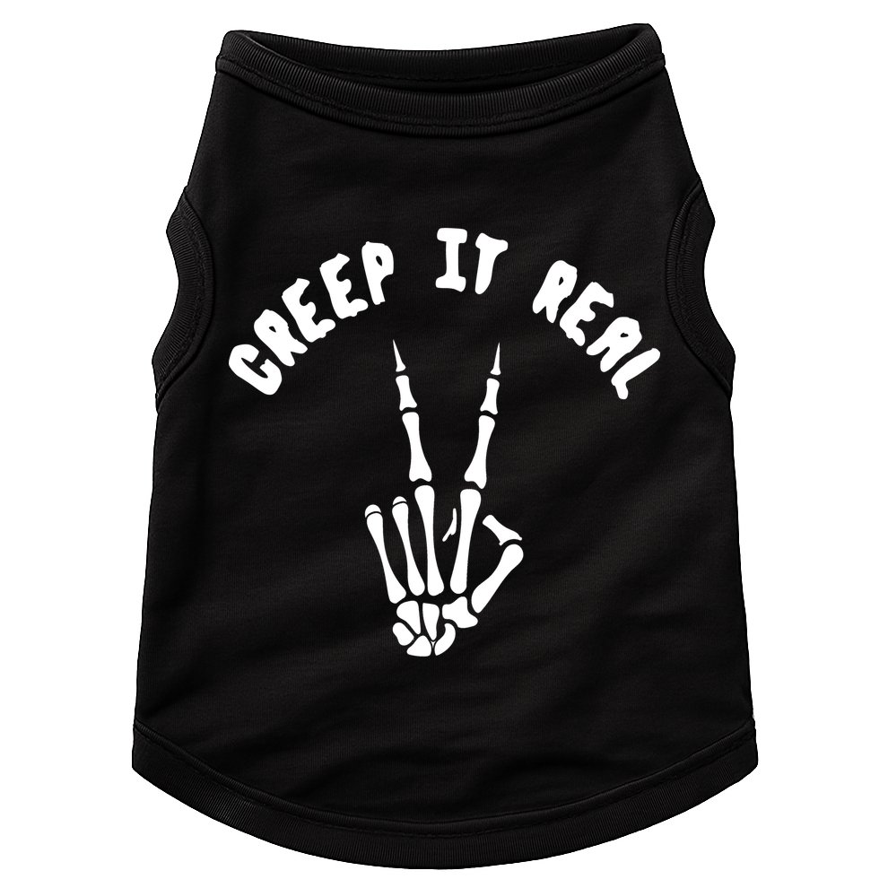 Creep It Real Skeleton Hand Funny Halloween  Doggie Tank