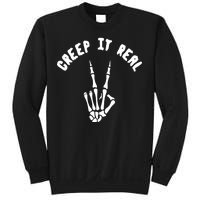 Creep It Real Skeleton Hand Funny Halloween  Sweatshirt