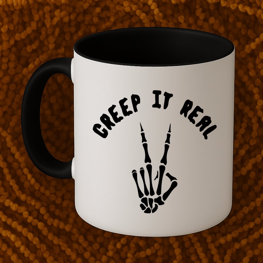 Creep It Real Skeleton Hand Funny Halloween  Mug