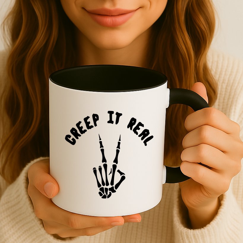 Creep It Real Skeleton Hand Funny Halloween  Mug