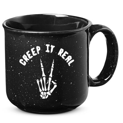 Creep It Real Skeleton Hand Funny Halloween  15oz Campfire Ceramic Mug
