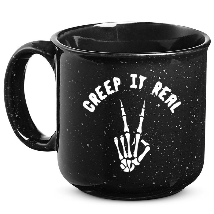Creep It Real Skeleton Hand Funny Halloween  15oz Campfire Ceramic Mug