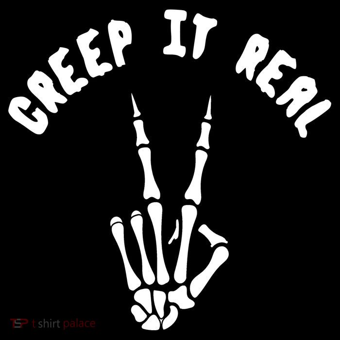 Creep It Real Skeleton Hand Funny Halloween  Drawstring Bag