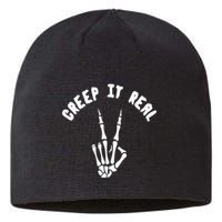 Creep It Real Skeleton Hand Funny Halloween  Sustainable Beanie
