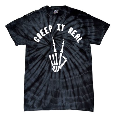 Creep It Real Skeleton Hand Funny Halloween  Tie-Dye T-Shirt