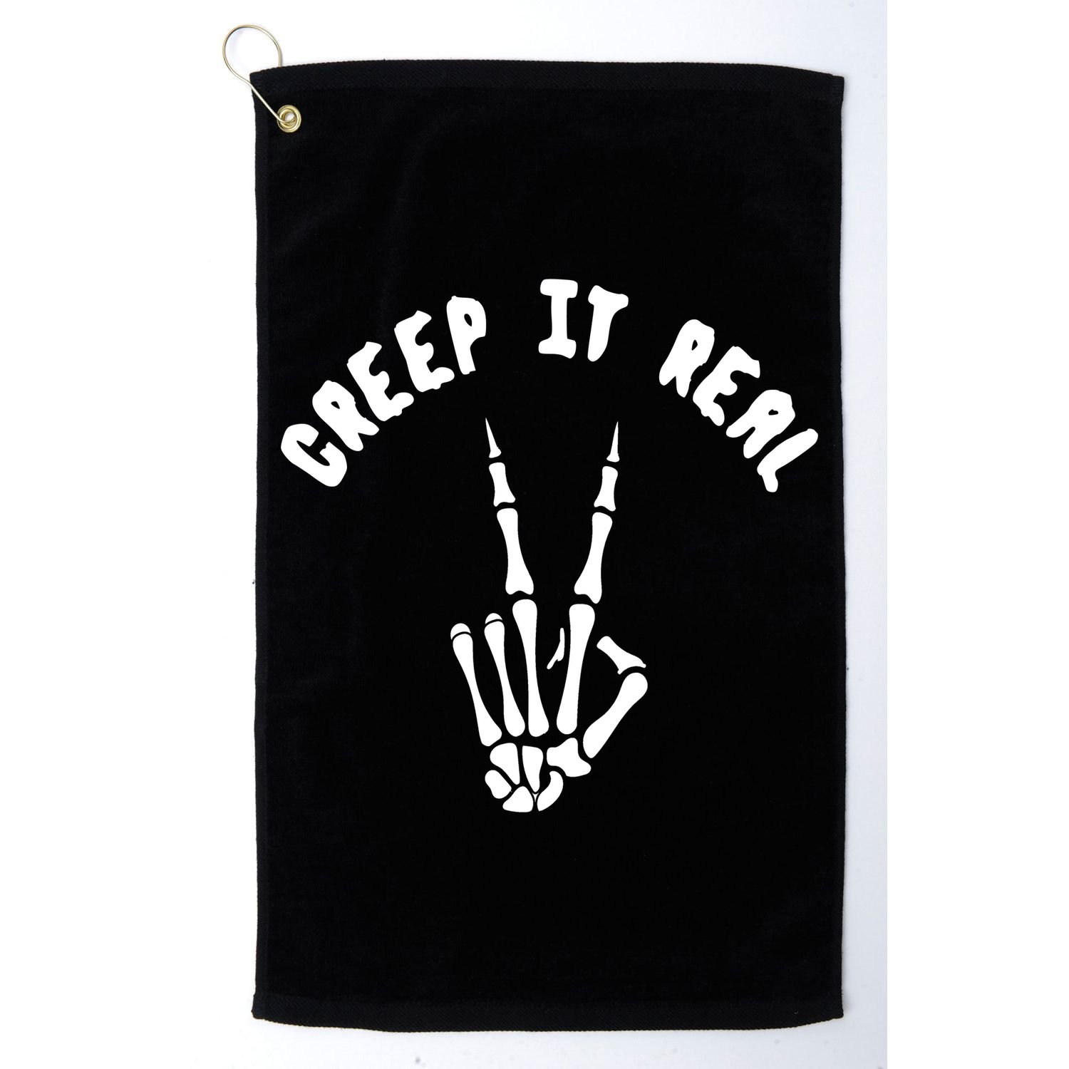Creep It Real Skeleton Hand Funny Halloween  Golf Towel