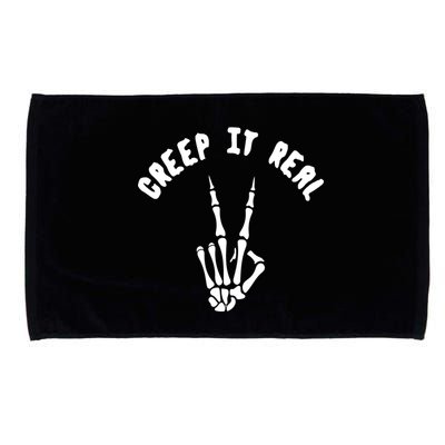 Creep It Real Skeleton Hand Funny Halloween  Microfiber Hand Towel