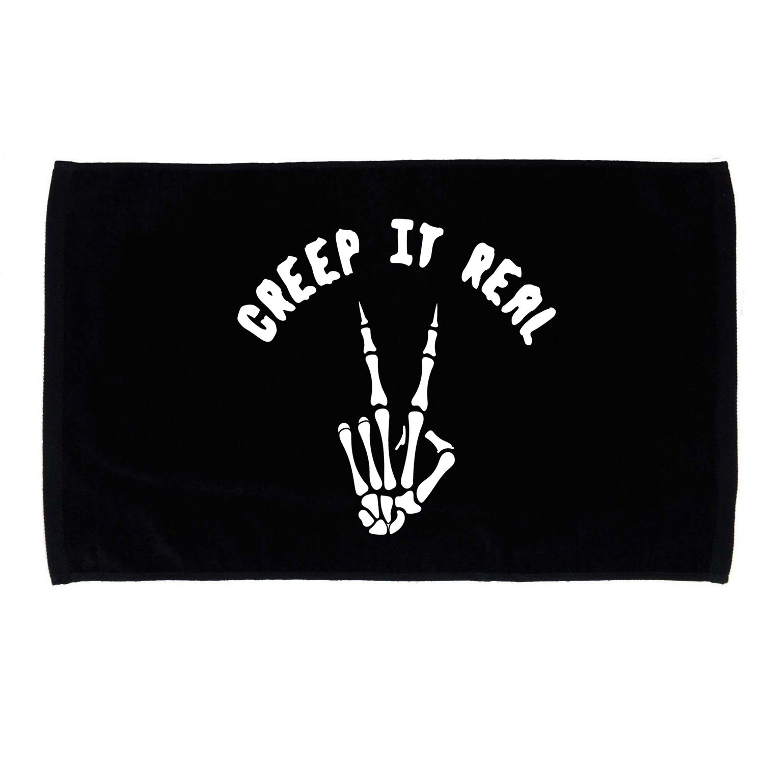 Creep It Real Skeleton Hand Funny Halloween  Microfiber Hand Towel