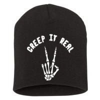 Creep It Real Skeleton Hand Funny Halloween  Short Acrylic Beanie