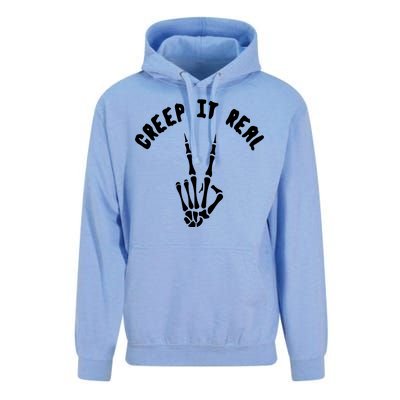 Creep It Real Skeleton Hand Funny Halloween  Unisex Surf Hoodie