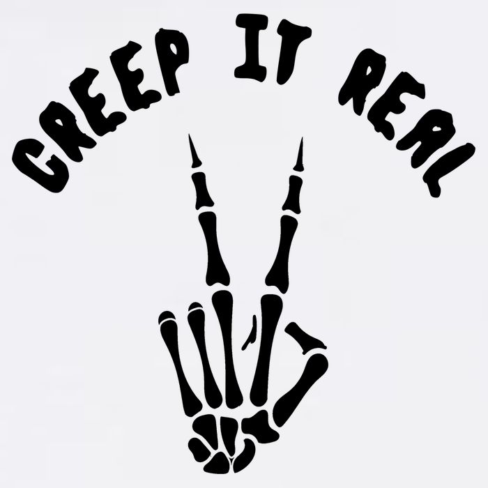 Creep It Real Skeleton Hand Funny Halloween  Garment-Dyed Sweatshirt