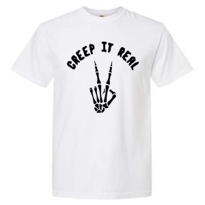 Creep It Real Skeleton Hand Funny Halloween  Garment-Dyed Heavyweight T-Shirt