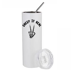 Creep It Real Skeleton Hand Funny Halloween  Stainless Steel Tumbler