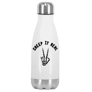 Creep It Real Skeleton Hand Funny Halloween  Stainless Steel Insulated Water Bottle