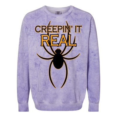 Creepin It Real Spider Colorblast Crewneck Sweatshirt